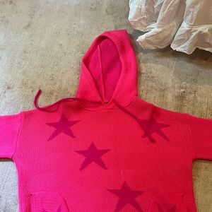 Sassy shortcake hot pink knit hoodie
